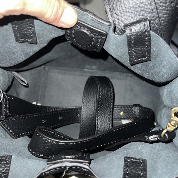 Zac Posen Anthea Mini Shopper Leather Crossbody Black NWT - Picture 5 of 7